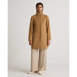 Quince Italian Wool Cocoon Coat L Caramel